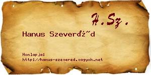 Hanus Szeveréd névjegykártya